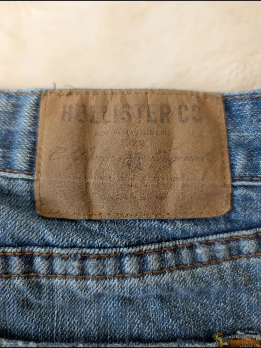 Hollister Light Blue Distressed Denim Mini Skirt Size 1 Y2K